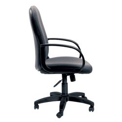 Armchair "Practician", with armrests, black-gray