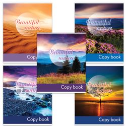 BRAUBERG / Notebook A5, 96 sh., Cage, selective varnish, STUNNING LANDSCAPES / 14 pcs.