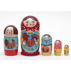 Matryoshka "the Gift" 5 dolls