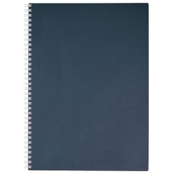 HATBER / Notebook, A4, 80 sh., Comb, cage, plastic cover, METALLIC-dark blue / 4 pcs.