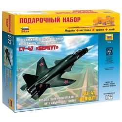 ग्लूइंग प्लेन सेट के लिए मॉडल, "रूसी Su-47" बर्कुट "लड़ाकू विमान", स्केल 1:72, ZVEZDA