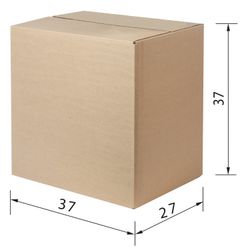 FEFCO / Corrugated box, 370 x 270 x 370 mm, grade T22, profile B, 0201 / GOST, version A