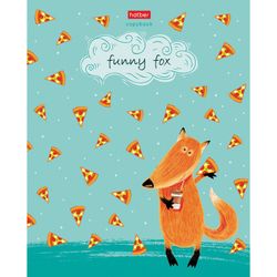 HATBER / Notebook А5 48 p. bracket, cage, matte lamination, "Funny fox" / 10 pcs.