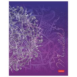 HATBER / Notebook, А5, 48 sh., staffa, gabbia, pellicola 3D, "Mandala" / 10 pz.