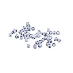 GamesDealer / Plastic dice, 10mm, 1 piece, white