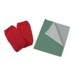 A set of lessons PYTHAGORAS: oilcloth PVC green, 69х40 cm, red armlets