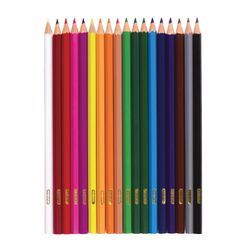 Crayons PYTHAGORAS "GIRAFFE", 18 colors, plastic, classic sharpened