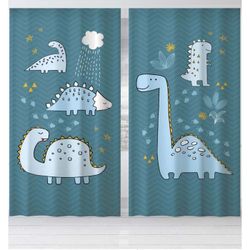Этель / Dinoparty curtain set 145 * 260 cm-2 pieces, polyethylene 100%, 140 g / m2
