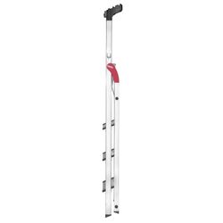 Stepladder L80 ComfortLine 4 step width 13cm, aluminum, with tool tray, Hailo