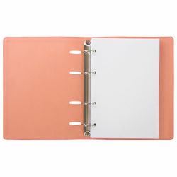 BRAUBERG / Notebook on rings A5 (180x220 mm), 120 sh., Textured leather, "Joy", pink / light pink / 2 pcs.