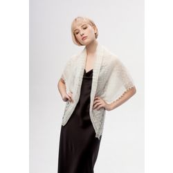 Оренбургский Пуховый Платок / Openwork downy shawl, ecru color