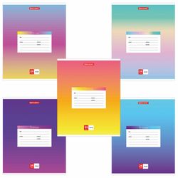 BRAUBERG / Notebook 24 y. line, cardboard cover, "GRADIENT" / 20 pcs.