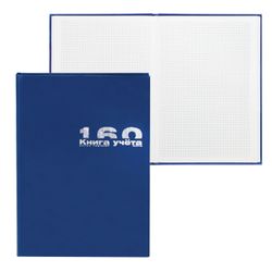 Book of accounting, 160 sheets, A4, 195 x 280 mm, "Alt", boomvinil blue, foil, cage