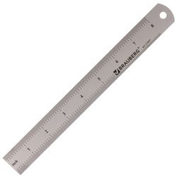 Metal ruler 20 cm, BRAUBERG, Euro slot