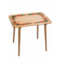 Золотая Хохлома / Wooden table with cold painting, 2 height category