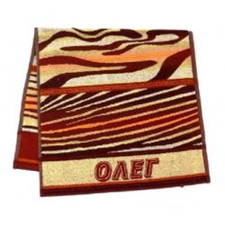 Personalized bath towel "Oleg" size 100 * 50