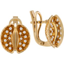 Earrings in yellow gold collection “Champagne”