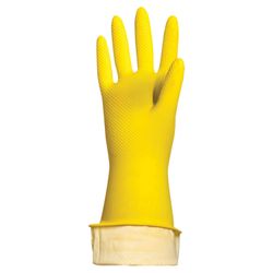 ЛЮБАША / Latex household gloves ECONOMY REUSABLE, cotton dusting, size XL (very large)