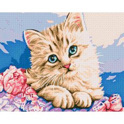 Опт-картина / Mosaico diamante, 40x50, strass quadrati Gattino