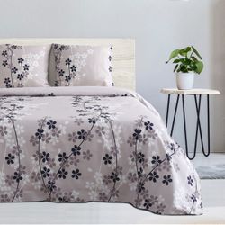 Этель / Linge de lit Euro Blueberry Nights (type 2), format 200x217 cm, 220x240 cm, 70x70 - 2 pièces, 100% coton, popeline, 125 g/m2