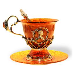Amber Palace / Taza de té "Ekaterina", bronce