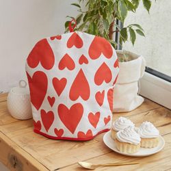 Этель / Hot water bottle for teapot Red hearts 28x28cm, 100% hl., 190g / m2