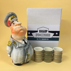 Веселый фарфор / Cheerful porcelain / Professional set "Porcelain damask" General "with 3 glasses Case"