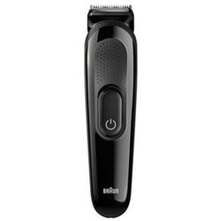 A set of clippers and shaving the BRAUN MGK3020, 5 nozzles, cleaning under the water, network+battery, black