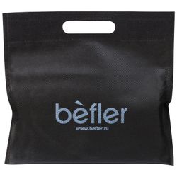 Purse women's BEFLER "Lizard", 190х95 mm, genuine leather, button, embossed, black