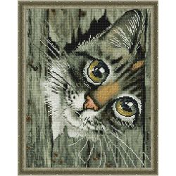 Опт-картина / Diamond mosaic 40x50, round rhinestones Mustachioed spy