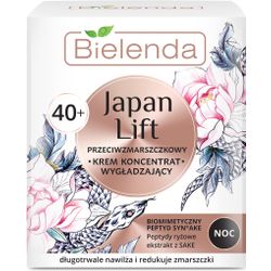 Smoothing cream against wrinkles for the face 40+ night, JAPAN LIFT, BIELENDA 50ml