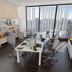 Wave Shaped Office Desk