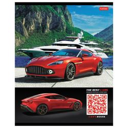 HATBER / Notebook А5, 96 sheets, staple, cage, cardboard cover, "Autoreview" / 12 pcs.