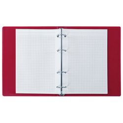 BRAUBERG / Notebook on rings A5 (180x220 mm), 80 sh., PVC cover, cage, red / 4 pcs.