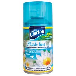Replacement cylinder 250 ml, CHIRTON "azure breeze", automatic air fresheners, multi-purpose, dry spraying