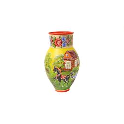 Vase with painted "Story with a horse"