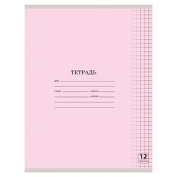 ЮНЛАНДИЯ / Notebook 12 y. CLASSIC, cage, cardboard cover, PINK / 20 pcs.