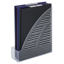 Tray vertical paper BRAUBERG "Standard", 245х70х295 mm, transparent