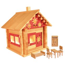 Пелси / Constructor "Hut teremok with furniture, painting and wiring", 106 elements