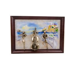Золотая антилопа / Painting "Trio" hand-drawn on onyx
