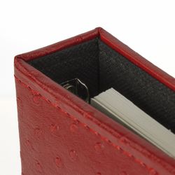 Photo album BRAUBERG 20 magnetic sheets, 23х28 cm, cover under the skin of the ostrich, on the rings, Burgundy