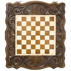 GamesDealer / Jeu d'échecs + backgammon sculpté "Couronne" 40, Haleyan