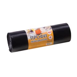 CONCEPT OF HOUSEHOLD / Garbage bags "Profi" 360 l, black, 10 pcs per roll, LDPE, 65 microns, 110x140 cm, extra strong