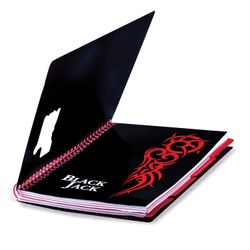 BRAUBERG / Notebook 150 sh., A5, 170x215 mm, cage, plastic cover, elastic, 4 partitions, "Black Jack" / 2 pcs.