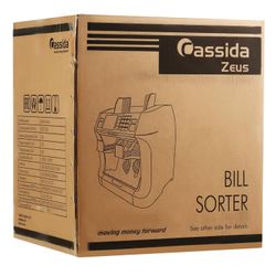 CASSIDA Zeus banknote counter-sorter, 5 currencies, 1000 banknotes / minute, IR-, UV-, magnetic detection, verification SER No.