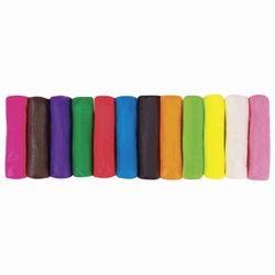 The plasticine plant-based (modeling dough) PYTHAGORAS, 12 colors, 360 g, plastic bucket