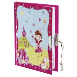BRAUBERG / Notebook "Princess" SMALL FORMAT 56 sheets A6, 110x150 mm, hardcover, metal lock + pen, line