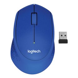 LOGITECH / Wireless mouse M330, 2 buttons + 1 wheel-button, optical, blue