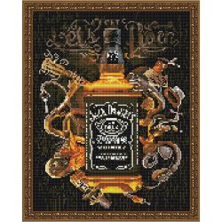 Опт-картина / Mosaico diamante 40x50, strass rotondi Whisky