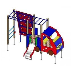 Городок35 / Children's play complex "Cars"